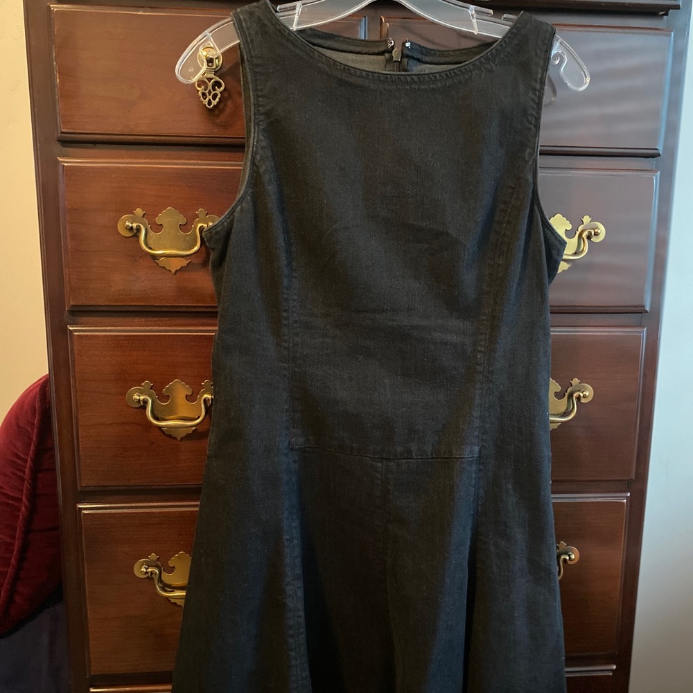 Black denim dress